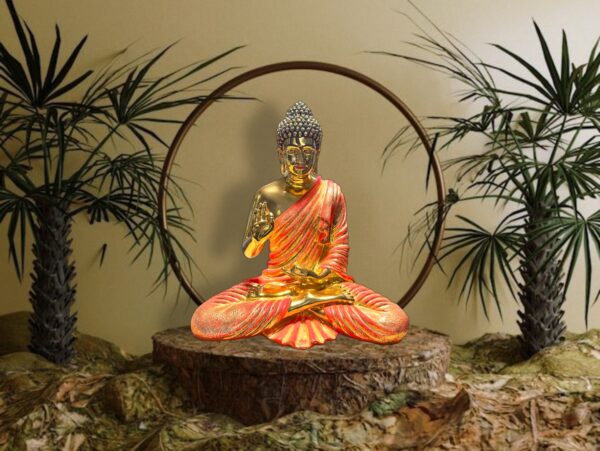 Buddha Sculpture, Murti 24k Gold Platted