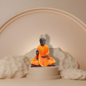 Orange buddha sculpture
