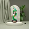 Krishna murti with a flute green