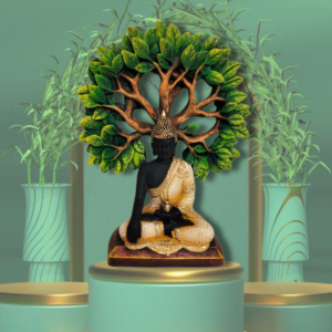 Serenity in Shades: 11" Buddha Meditation Sculpture
