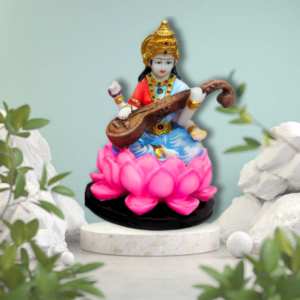 Divine Melodies: Saraswathi on Lotus