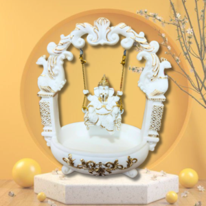 Premium Handpainted Ganesha Jhula Sculpture