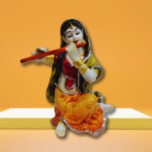 Decorative Rajasthani musician sculpture, adding a touch of Rajasthani flair to your living space.