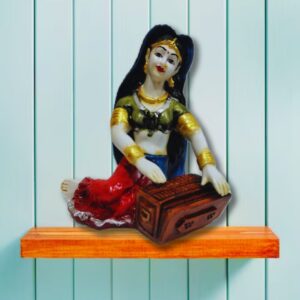 Decorative Rajasthani musician sculpture, adding a touch of Rajasthani flair to your living space.