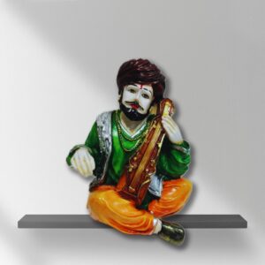 Decorative Rajasthani musician sculpture, adding a touch of Rajasthani flair to your living space.
