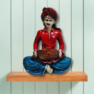 Decorative Rajasthani musician sculpture, adding a touch of Rajasthani flair to your living space.