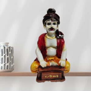 Decorative Rajasthani musician sculpture, adding a touch of Rajasthani flair to your living space.
