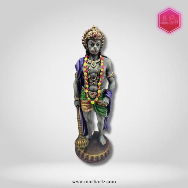 Hanuman statue, Hanuman murti, Gada Hanuman, Hindu murti, puja murti, Hindu gods, Hanuman idol, Hanuman with Gada, Hanuman sculpture, religious statue, spiritual decor, gift for Hindus, Indian gods, Hanuman blessings, Hanuman for strength, Hanuman for meditation, Hanuman for home, Hanuman for office, Hanuman online, buy Hanuman statue, Hanuman murti online, Hanuman idol online, Gada murti, Hindu god statues, religious gifts, Indian handicrafts, spiritual gifts, Hanuman standing statue, 9 inch statue, 12 inch statue, 18 inch statue, multiple colors, Hanuman home decor, Hanuman for worship.